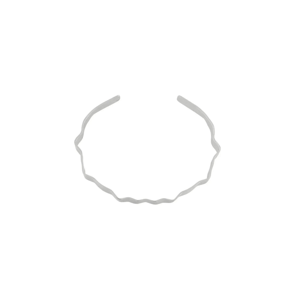 Alaya Manschettenarmband mit kleinen Wellen. Versilberung. Dänisches Kopenhagen