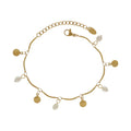 Joy Coin and Pearl bracelet. Waterproof. 18 K. gold plated. Dansk Copenhagen