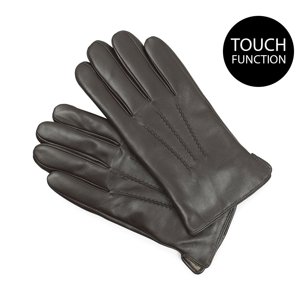 HarveyMBG Glove Herrenhandschuhe mit Touch-Funktion. Braun. Lederhaut. Markberg