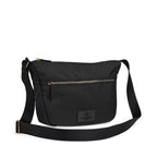 MonoMBG Umhängetasche. Unisex, Schwarz mit Gold. Recyceltes Polyester. Markberg