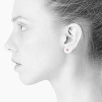 Spot Heart earrings. Light pink. Silver. Scherning Copenhagen